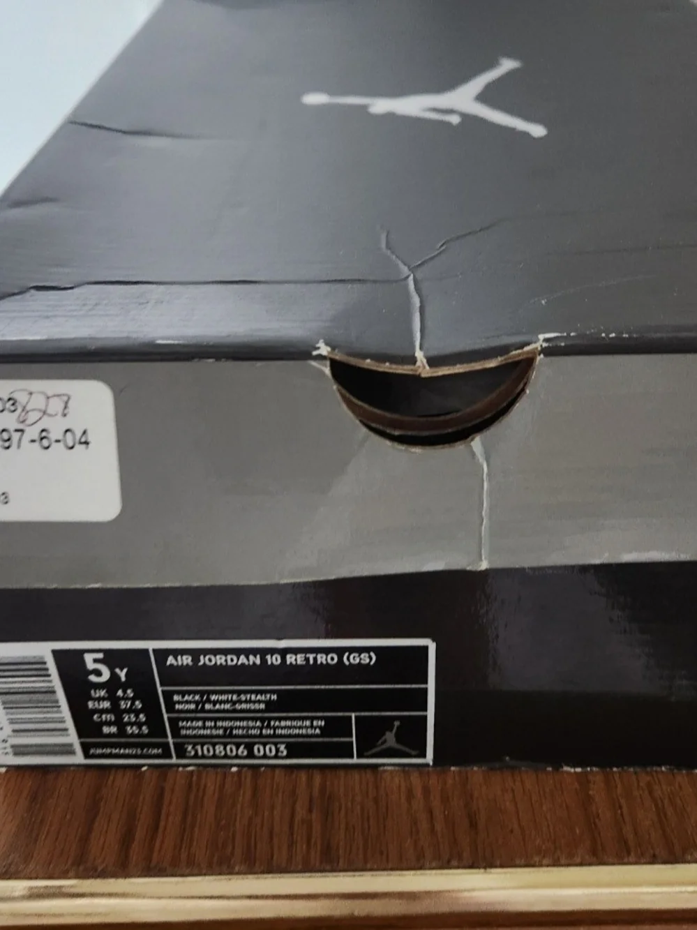 Air Jordan 10 Stealth size 5y